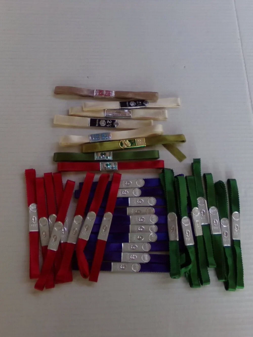 New Floral Craft Ribbon Rayon Solid Red Green Purple Ivory 1/2'' Woven Edge